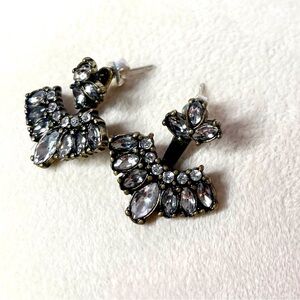 Elegant Silver Crystal Earrings